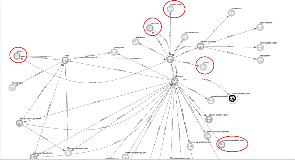 Image 3: A snapshot from the semantic representation visualization, done in graphologic platform.